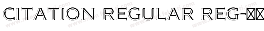 Citation Regular Reg字体转换